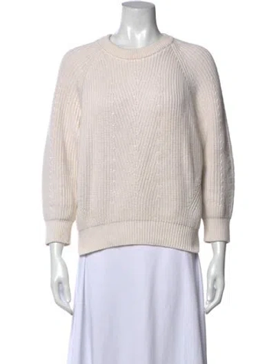 Pre-owned Demylee Crew Neck Sweater In White