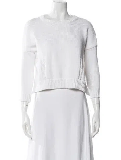 Pre-owned Demylee Crew Neck Sweater In White