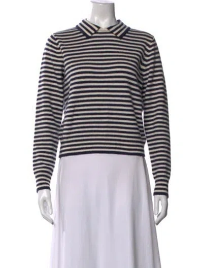 Pre-owned Demylee Lambswool Striped Sweater In Neutrals