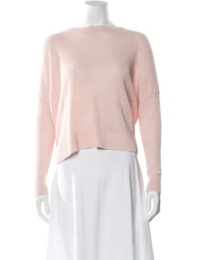 Pre-owned Demylee Linen Bateau Neckline Sweater In Pink