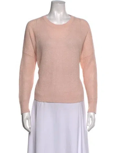Pre-owned Demylee Linen Crew Neck Sweater In Pink