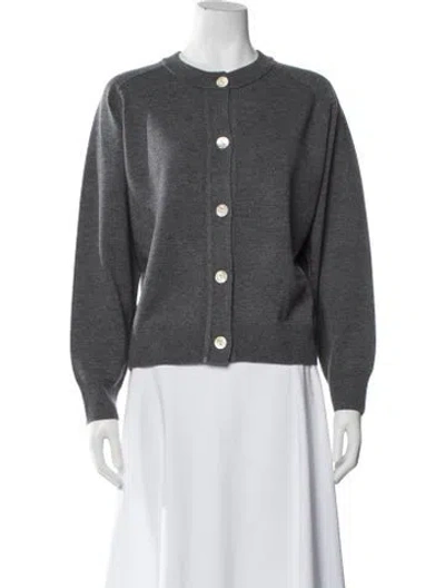 Pre-owned Demylee Merino Wool Crew Neck Sweater In Gray