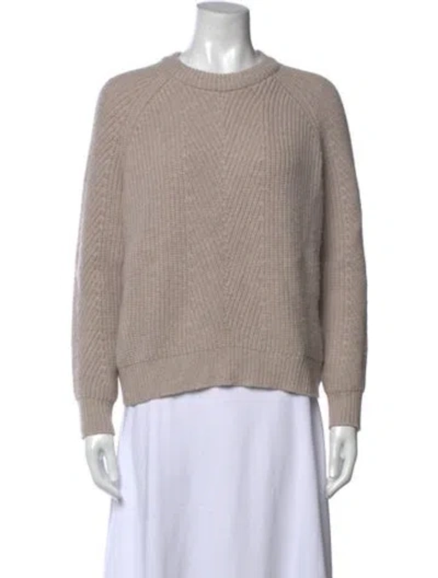 Pre-owned Demylee Merino Wool Crew Neck Sweater In Neutral