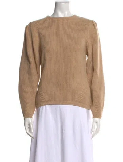 Pre-owned Demylee Merino Wool Crew Neck Sweater In Neutrals