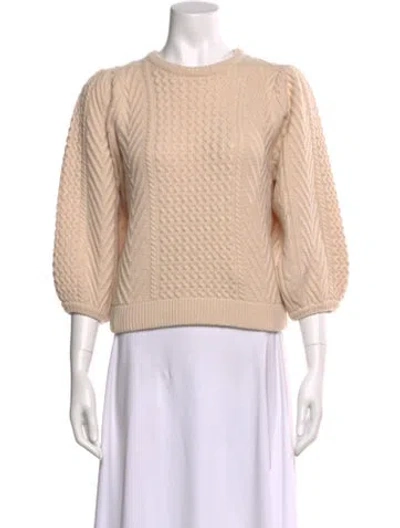 Pre-owned Demylee Merino Wool Crew Neck Sweater W/ Tags In Neutral