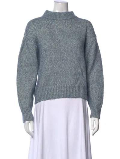Pre-owned Demylee Mock Neck Sweater In Blue