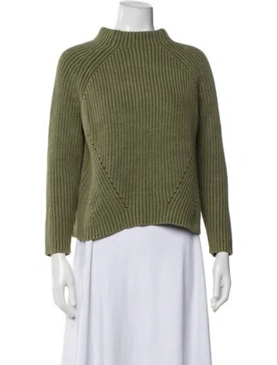 Pre-owned Demylee Mock Neck Sweater In Green