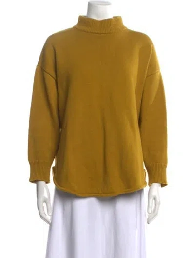 Pre-owned Demylee Mock Neck Sweater In Yellow