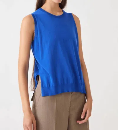 Demylee New York Elisa Fine Pima Cotton Vest In Cobalt In Blue