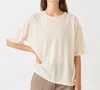 Demylee New York Hazel Short Sleeve Shirt Top In Ivory In Yellow