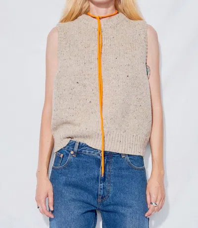 Demylee New York Jaren Vest In Oat In Neutral