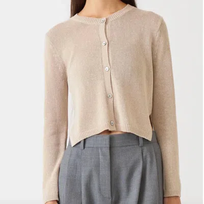 Demylee New York Josie Cotton Linen Cardigan In Sand In Neutral