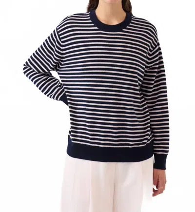 Demylee New York Neve Cashmere Sweater In Petal Navy In Black