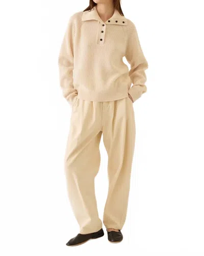 Demylee New York Nova Collared Sweater In Off White