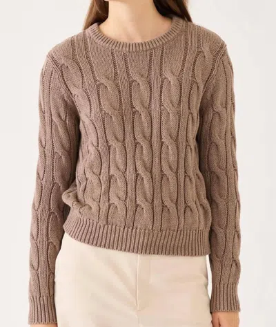 Demylee New York Sloane Crewneck Sweater In Heather Brown