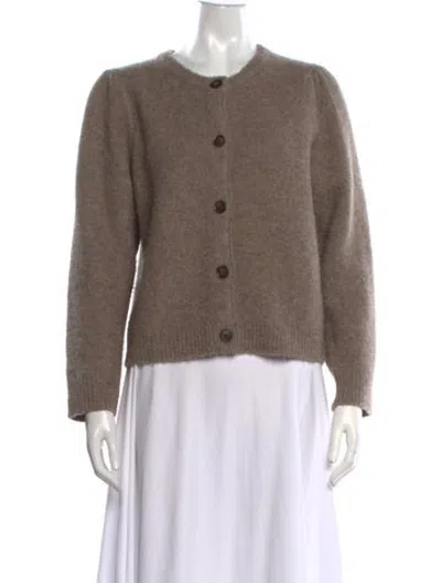 Pre-owned Demylee Open Front Sweater In Brown