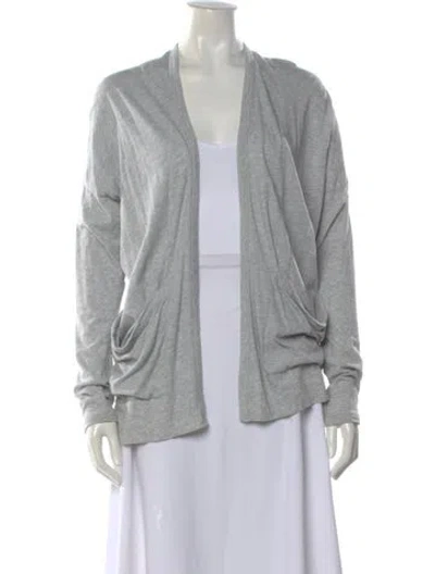 Pre-owned Demylee Open Front Sweater In Gray
