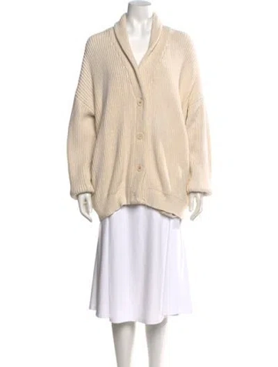 Pre-owned Demylee Open Front Sweater In Neutral