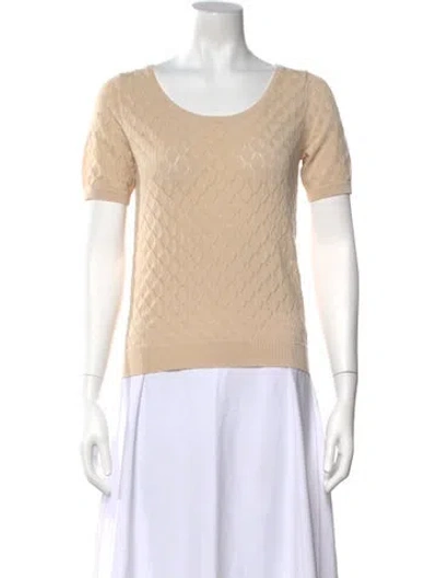 Pre-owned Demylee Patterned Scoop Neck Sweater In Neutrals