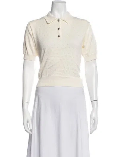 Pre-owned Demylee Patterned V-neck Sweater In Neutrals