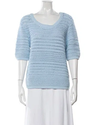 Pre-owned Demylee Scoop Neck Sweater In Blue