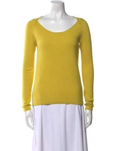 Pre-owned Demylee Scoop Neck Sweater In Yellow
