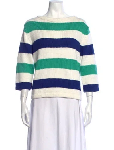 Pre-owned Demylee Striped Crew Neck Sweater In Multicolor