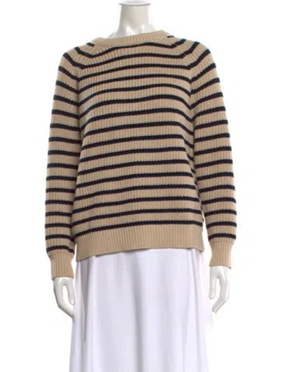 Pre-owned Demylee Striped Crew Neck Sweater In Neutrals