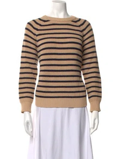 Pre-owned Demylee Striped Crew Neck Sweater In Neutrals