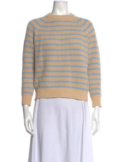 Pre-owned Demylee Striped Crew Neck Sweater In Neutrals