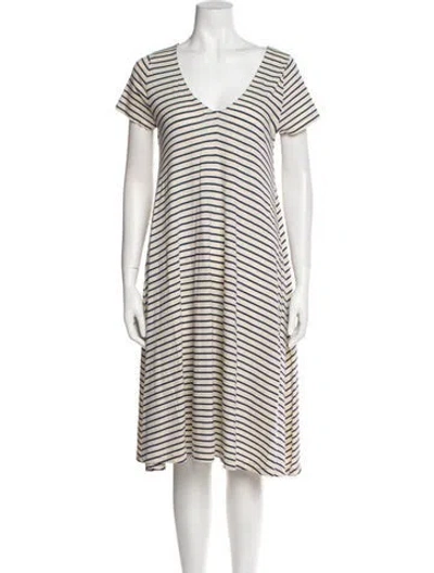 Pre-owned Demylee Striped Knee-length Dress In Neutral