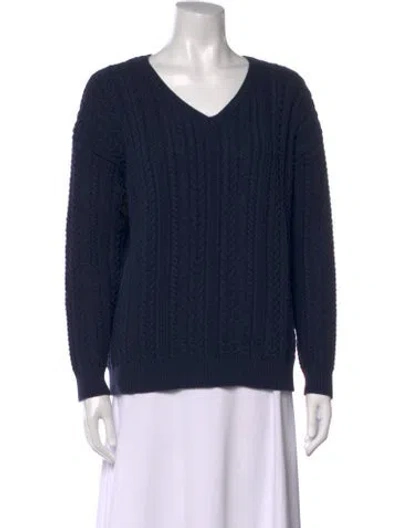 Pre-owned Demylee V-neck Sweater In Blue