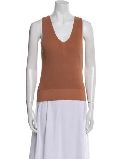 Pre-owned Demylee V-neck Sweater In Brown