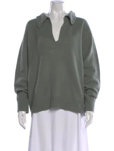 Pre-owned Demylee V-neck Sweater In Green