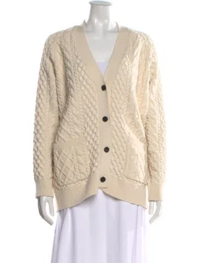 Pre-owned Demylee V-neck Sweater In Neutral