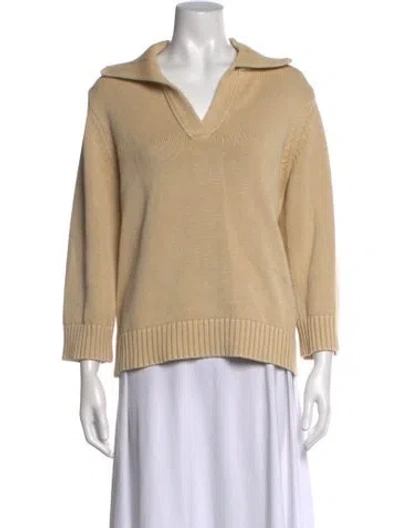 Pre-owned Demylee V-neck Sweater In Neutrals