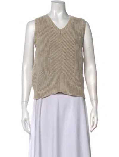 Pre-owned Demylee V-neck Sweater In Neutrals