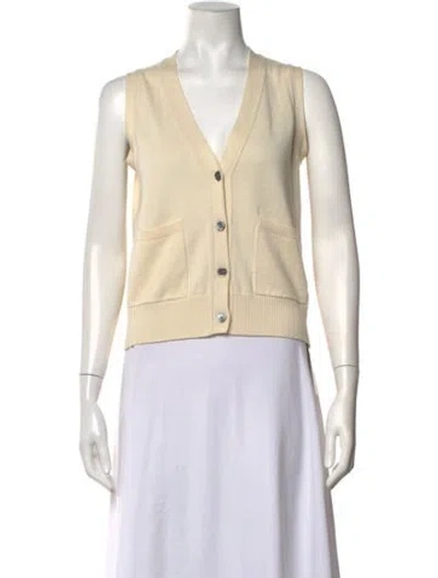 Pre-owned Demylee V-neck Sweater In Neutrals