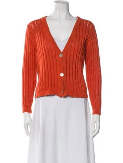 Pre-owned Demylee V-neck Sweater In Orange