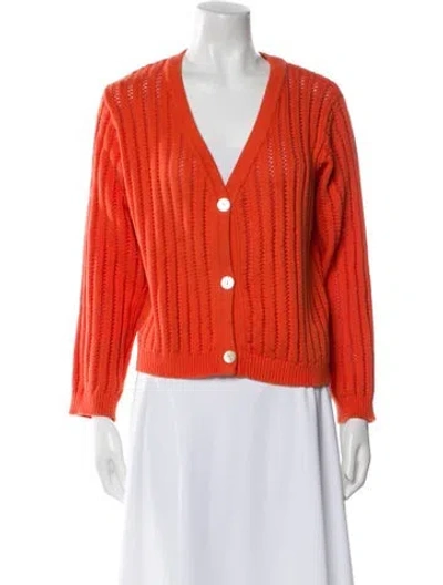 Pre-owned Demylee V-neck Sweater In Orange