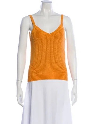 Pre-owned Demylee V-neck Sweater In Orange