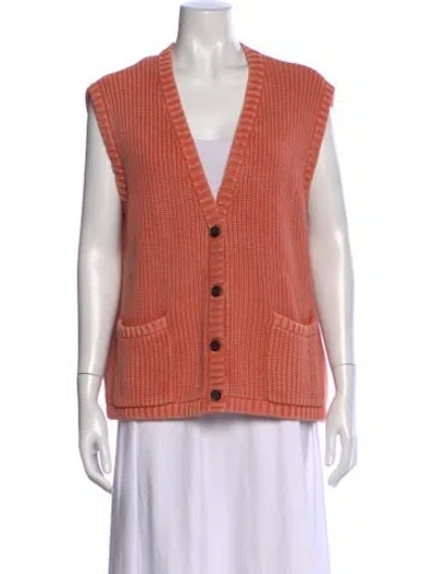Pre-owned Demylee V-neck Sweater In Orange