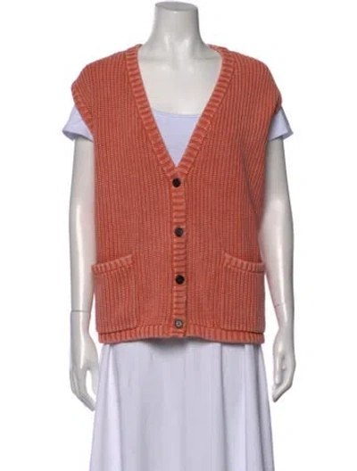 Pre-owned Demylee V-neck Sweater In Orange