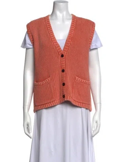 Pre-owned Demylee V-neck Sweater In Orange