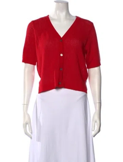 Pre-owned Demylee V-neck Sweater In Red