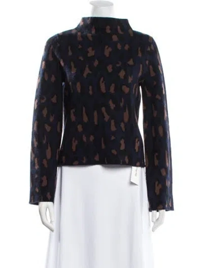 Pre-owned Demylee Wool Animal Print Sweater In Blue