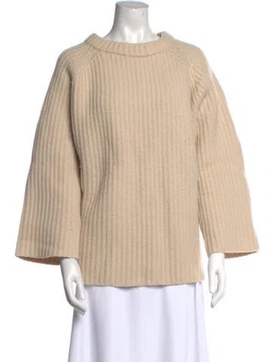Pre-owned Demylee Wool Bateau Neckline Sweater In Neutral