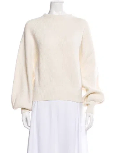 Pre-owned Demylee Wool Bateau Neckline Sweater In Neutral