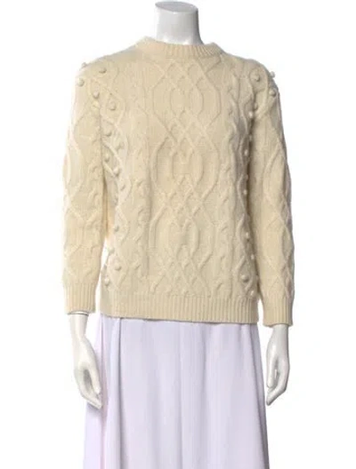 Pre-owned Demylee Wool Crew Neck Sweater In Neutral