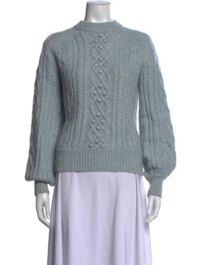 Pre-owned Demylee Wool Mock Neck Sweater In Blue